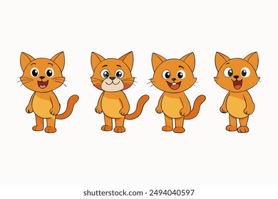 Enhance your creative projects with our "Adorable Cat Clip art Set with Various Poses and Emotions." This charming collection features cute cat illustrations in different poses and emotions.