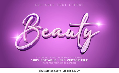 Enhance your creative projects with this Stylish 3D Beauty Pink Text Effect. Perfect for beauty, fashion, social media, and branding designs, this high-quality text effect