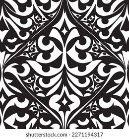 Enhance your design with this stunning black and white abstract pattern on a vector background