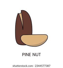 Verschönern Sie Ihre Designs mit der Pine Nut Vector Illustration, einer visuell ansprechenden Darstellung, die Ihren Projekten einen Hauch von Eleganz und Wildnis verleiht