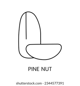 Enhance your designs with the Pine Nut Line Vector Icon, a visually appealing representation that adds a touch of elegance and a taste of the wilderness to your projects