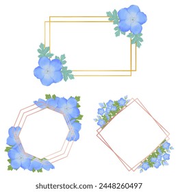 Enhance your designs with these beautiful watercolor baby blue eyes flowers. Capture the essence of spring with this botanical design.