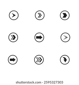 Enhance your designs with this versatile set of arrow mark icons! This collection includes a variety of arrow styles, such as curved, straight, bold, thin, dotted, dashed, circular, directional arrows