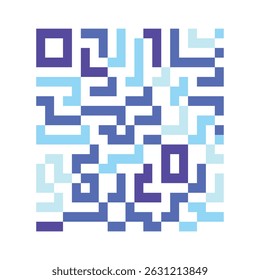 Enhance your digital projects with this Abstract Blue and Purple QR Code Pattern, a modern design element that merges technology and style. Featuring a seamless blend of deep blues and vibrant purples