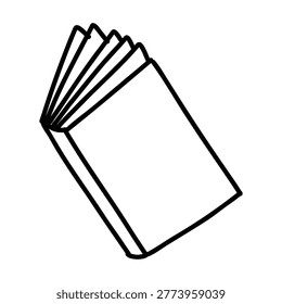Enhance your educational and creative layouts with this premium hand-drawn open book vector icon. This high-quality illustration features a clean and professional black line art aesthetic, capturing the essence of learning and imagination in a popular minimalist doodle style. It serves as an ideal design element for educators, authors, and graphic designers working on teaching materials, school posters, library branding, and digital learning platforms.

The simplistic hand-sketched design ensures this icon integrates flawlessly into any project, from children's coloring workbooks to professional academic presentations and website interfaces. Whether you are creating a logo for a bookstore, a social media post for a literacy campaign, or an icon for a mobile educational app, this authentic hand-drawn book provides a friendly and engaging visual appeal.

As a professional-grade editable EPS file, this illustration offers infinite scalability without losing its sharp, hand-drawn character. You can easily adjust the line weight, change colors, or resize it for anything from small stationery stickers to large educational murals. The graphic is isolated on a clean white background, making it ready for immediate integration into your professional workflow. This timeless book icon is a must-have asset for anyone looking for high-quality, hand-drawn education-themed visuals.