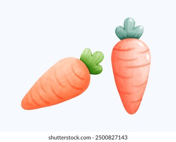 Enhance your healthy food designs with this hand-drawn adorable carrot illustration. Download for a vibrant touch!