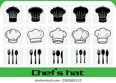 Enhance your kitchen style with this professional chef hat vector illustration perfect for culinary experts and cooking enthusiasts