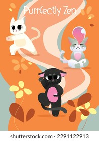 To enhance your physical and emotional well-being, try doing yoga with cats.