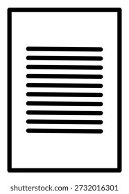 Mejore su proyecto con este ícono de documento de Vector limpio y minimalista. Representa informes formales o archivos digitales, es perfecto para App de negocios modernos, Diseños web y kits de interfaz de usuario.
