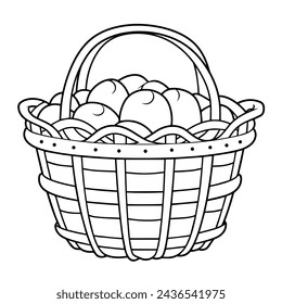 Enhance your projects with a simple and detailed basket icon in vector format, suitable for various design needs.