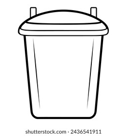 Enhance your projects with a simple and functional bin icon in vector format, suitable for various design needs.