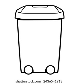 Enhance your projects with a simple and functional bin icon in vector format, suitable for various design needs.