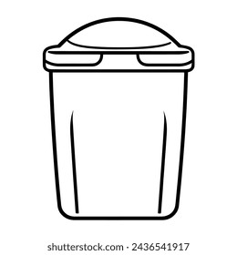 Enhance your projects with a simple and functional bin icon in vector format, suitable for various design needs.