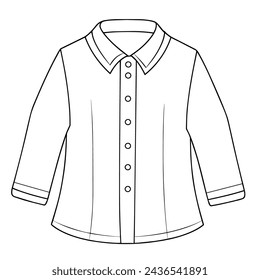 Enhance your projects with a simple and stylish blouse icon in vector format, suitable for various design needs.