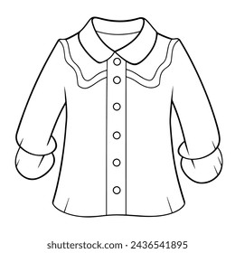 Enhance your projects with a simple and stylish blouse icon in vector format, suitable for various design needs.