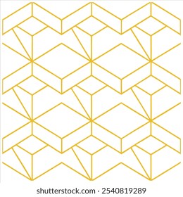 Enhance your projects with this geometric seamless pattern featuring gold lines. Perfect for luxurious backgrounds, decor, wallpapers, and digital designs with an elegant touch.