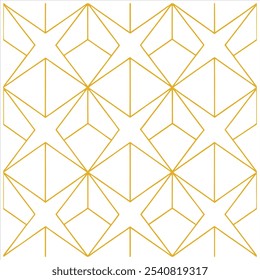 Enhance your projects with this geometric seamless pattern featuring gold lines. Perfect for luxurious backgrounds, decor, wallpapers, and digital designs with an elegant touch.