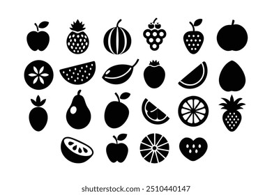 Enhance your projects with this vibrant set of colorful fresh fruit clip art. Perfect for digital design, crafting, and printables, these high-quality fruit illustrations add a juicy pop to any creati