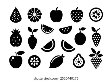 Aprimore seus projetos com este conjunto vibrante de arte clipe de frutas frescas coloridas. Perfeito para design digital, artesanato e impressão, essas ilustrações de frutas de alta qualidade adicionam um pop suculento a qualquer creati