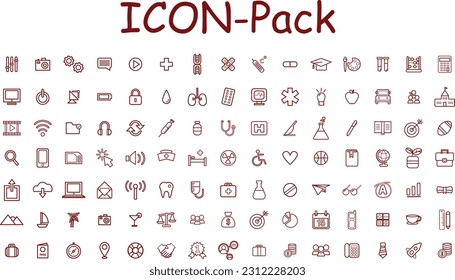 Mejore sus proyectos con una colección de un paquete de diseño de iconos muy grande . Una enorme colección de íconos para cualquier tipo de necesidad. Colección de iconos