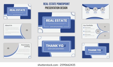 Enhance your real estate marketing with a professionally designed Real Estate PowerPoint Presentation. This high-quality template is perfect for property listings, investor pitch decks, sales present.