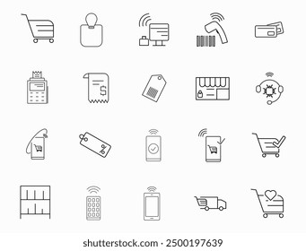 "Enhance your retail and e-commerce designs with this Modern Store Icon Set. Ideal for digital marketers, web designers, and retail professionals looking to modernize your visual content, etc.