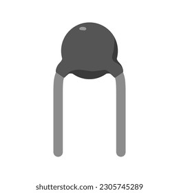 Enhance your temperature sensing applications with our detailed vector illustration of a ceramic disk thermistor. Download now and optimize your circuit designs for temperature measurements