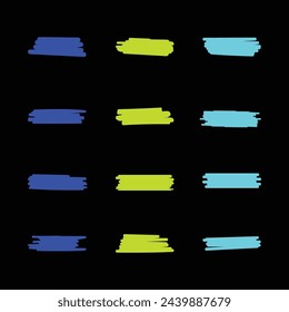 Enhance your text with our hand-drawn highlight brush lines, perfect for underlining and emphasizing words. Add flair to your designs!