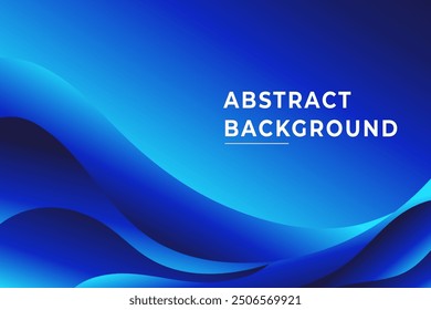 Enhance your visual projects with an Abstract Blue Background featuring wave like gradients that add dimension and movement. Ideal for a modern and polished aesthetic