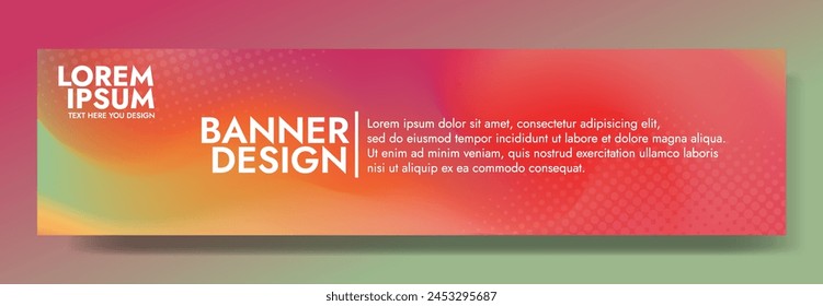 Enhance your visuals with this mesmerizing abstract banner, showcasing a delicate mesh blur in shades of orange and green, ideal for adding a tranquil touch to your web and social media content