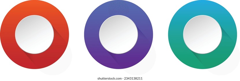 Enhance your web or print designs with a captivating multi-color 3D circle icon background, adding a touch of modernity and vibrancy to your creative projects.
