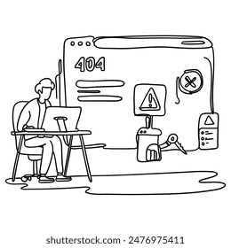 Enhance your website or app with this eye catching flat illustration of an Error Warning Sign. This versatile image is ideal for error messages, alerts, notifications, and more.