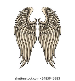 
Enhanced angel wings details for graphic resources. Vector eps 10