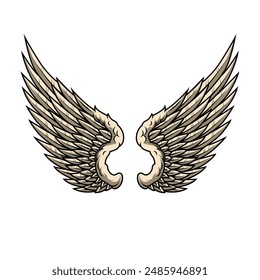 
Enhanced angel wings details for graphic resources. Vector eps 10