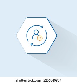 Enhanced customer engagement icon vector design