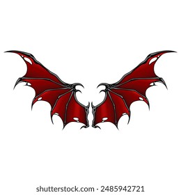 
Enhanced devil wings details for graphic resources. Vector eps 10