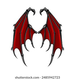 
Enhanced devil wings details for graphic resources. Vector eps 10