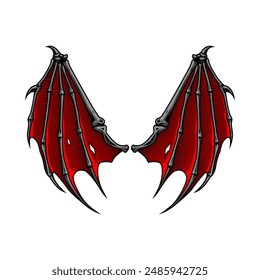 
Enhanced devil wings details for graphic resources. Vector eps 10