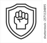 Enhanced Durability Icon Vector Illustration Outline