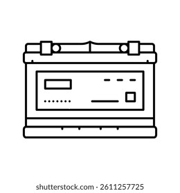 enhanced flooded battery efb line icon vector. enhanced flooded battery efb sign. isolated contour symbol black illustration