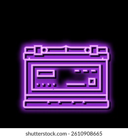 enhanced flooded battery efb neon light sign vector. enhanced flooded battery efb illustration