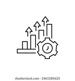 Diseño de iconos de Vector de productividad mejorada