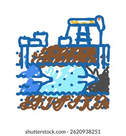 enhanced recovery eor doodle icon sketch vector. enhanced recovery eor sign. isolated symbol illustration