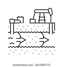 enhanced recovery eor line icon vector. enhanced recovery eor sign. isolated contour symbol black illustration