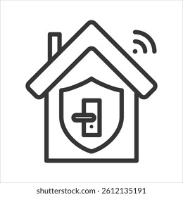 Enhanced Security Icon Vector Illustration Outline