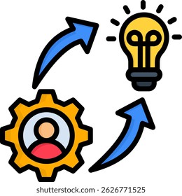 Enhancement Icon Lineal Color Vector Illustration