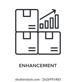 Enhancement Icon Outline Style. Vector Illustration For Graphic Design
