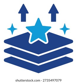 Enhancement Simple and clear vector icon. For presentation website, promote, product, service, digital, e-marketing, dominant icon.