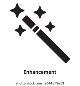 Enhancement Vector Icon which can easily modify or edit

