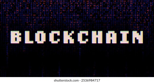 Aprimorando a segurança da cadeia de blocos. Ilustração sobre fundo de código criptográfico hexadecimal com programação segura e código de linguagem AI